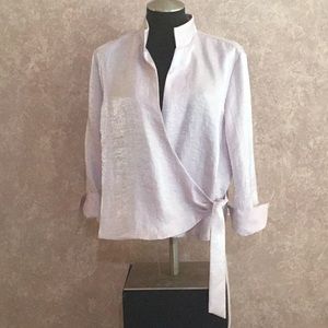 Coldwater Creek lavender shimmering top. Wedding guest. PXL